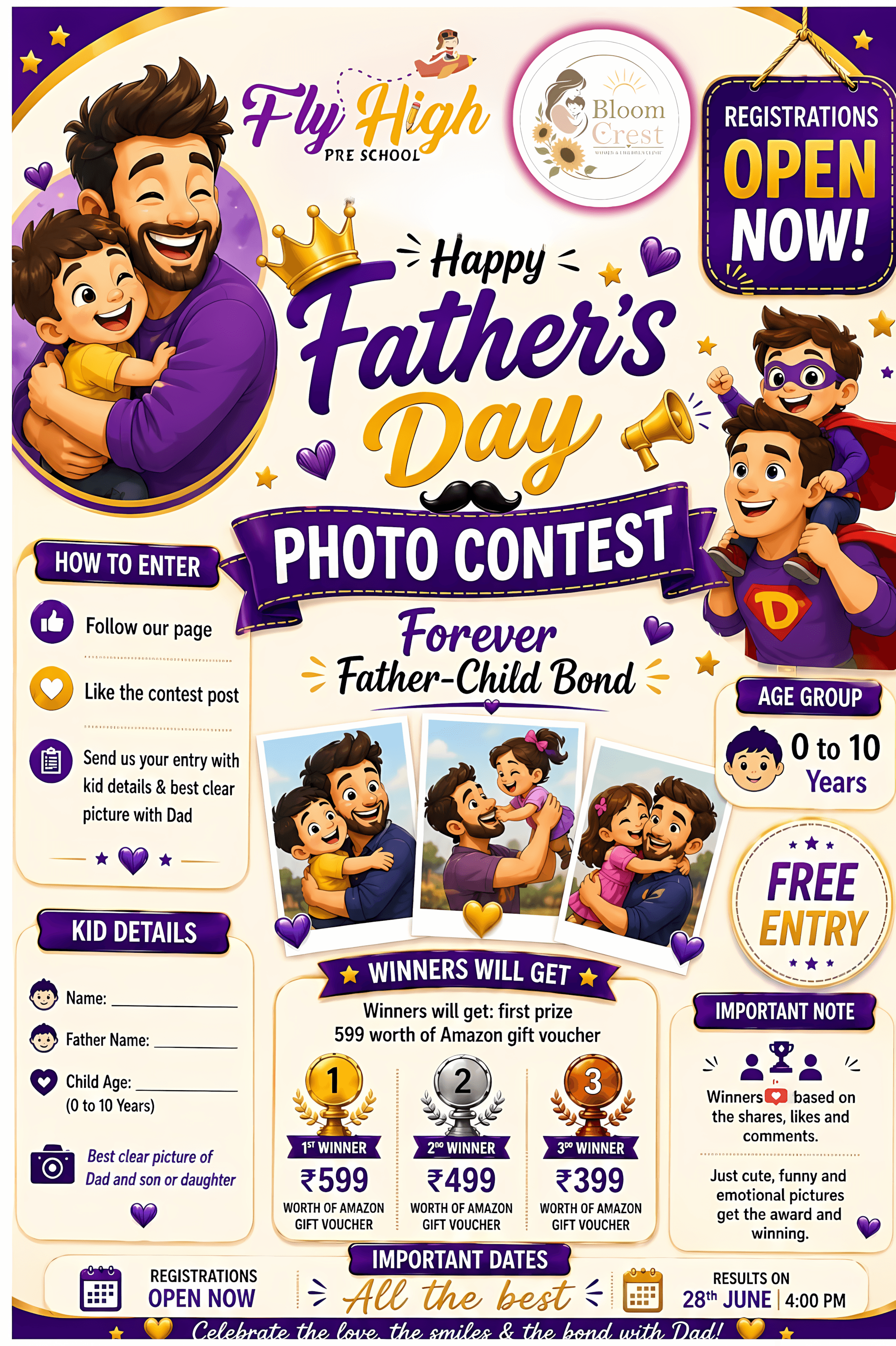 Father's Day Dad & Kid Bonding Contest poster
